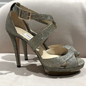 Jimmy Choo Glitter Platform 37.5
